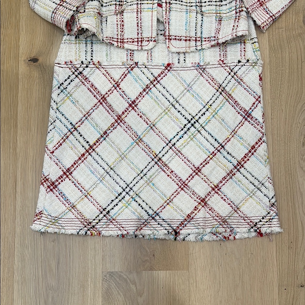 Zara Multicolor Tweed Jacket and Skirt Set - Picture 4 of 6